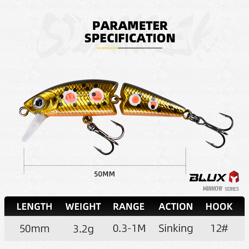 BLUX DR. Minnow Joint 50S Swim - огляд і ціна Fishing Lure Spinnerbait