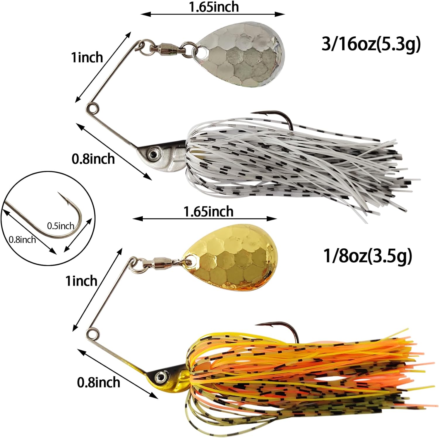 Eupheng Spinner Bait Spoon Wir - огляд і ціна Fishing Lure Buzzbait