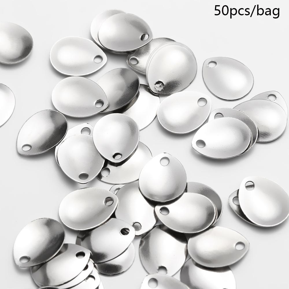 50PCS Silver Smooth Nickel Seq - огляд і ціна Fishing Lure Spoon