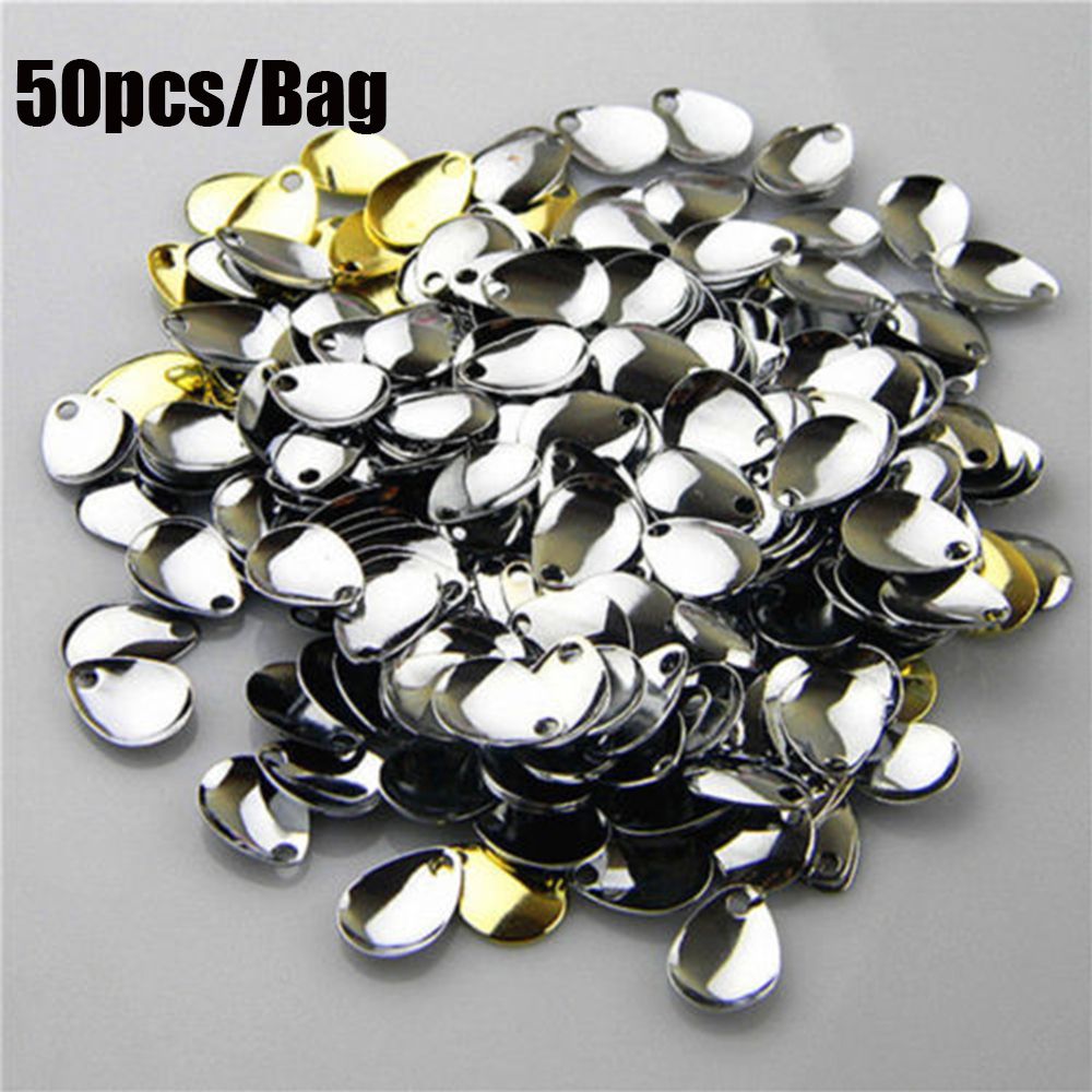50PCS Silver Smooth Nickel Seq - огляд і ціна Fishing Lure Spoon