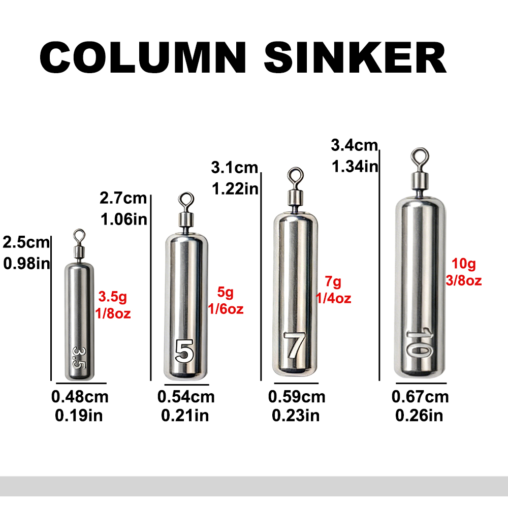 10-40Pcs Column Fishing Weight - огляд і ціна Fishing Lure Box