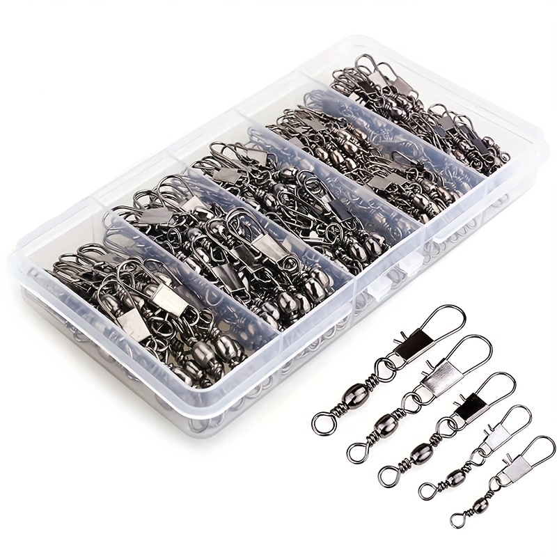 50/200pcs Barrel Snap Swivel F - огляд і ціна Fishing Lure Accessories