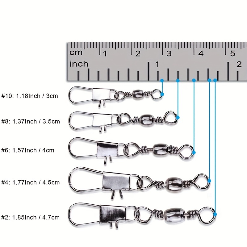 50/200pcs Barrel Snap Swivel F - огляд і ціна Fishing Lure Accessories