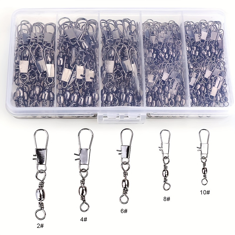 50/200pcs Barrel Snap Swivel F - огляд і ціна Fishing Lure Accessories